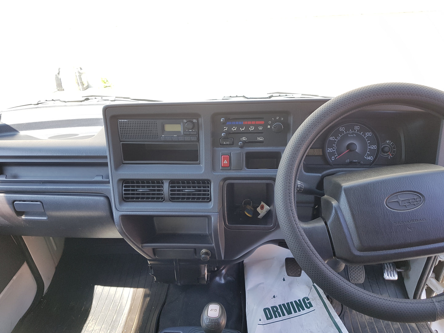 Low kms, rare 2010 Subaru Sambar 4WD Manual with AC, Enclosed Cube Van